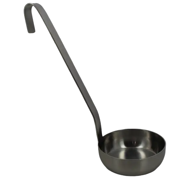 Louche à Sauce Tomate à Fond Plat en Inox 23cl - Spéciale Pizza | Shopifit